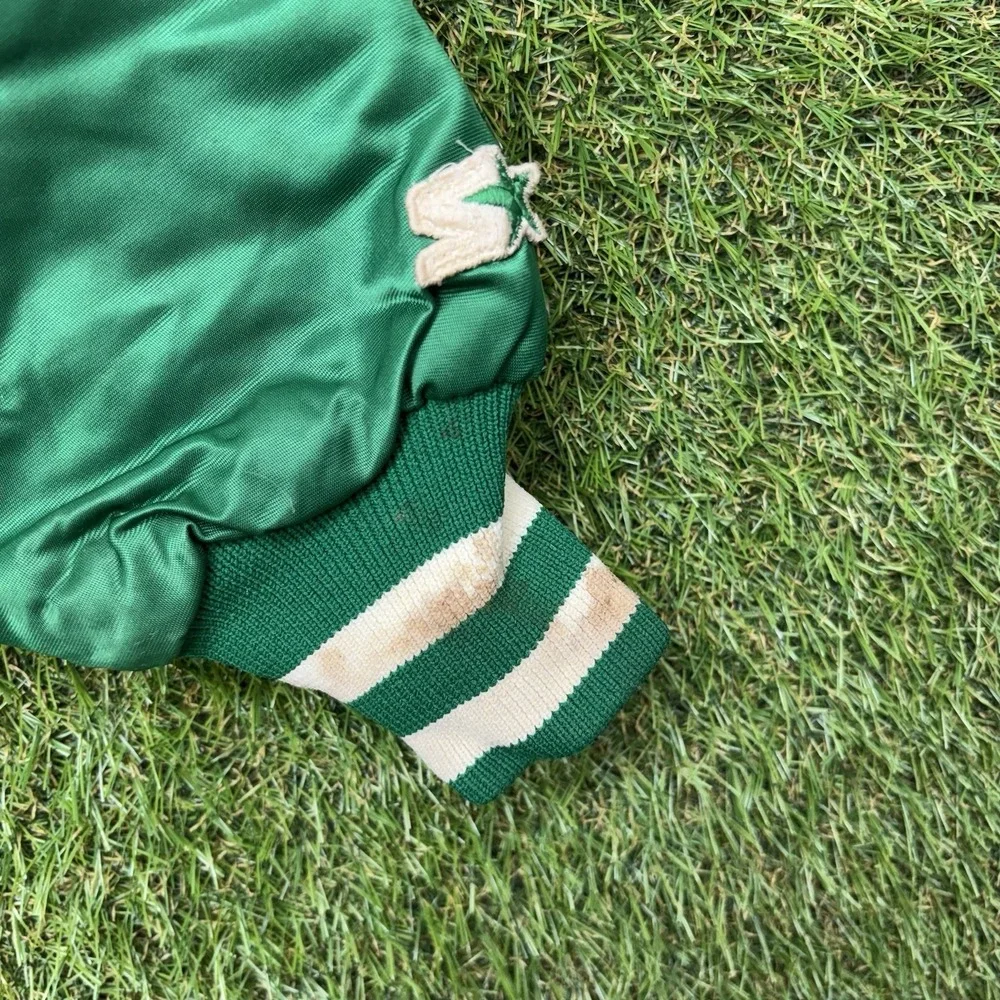 Vintage Boston Celtics Starter Satin Jacket Mens Medium 90s NBA Green USA Made